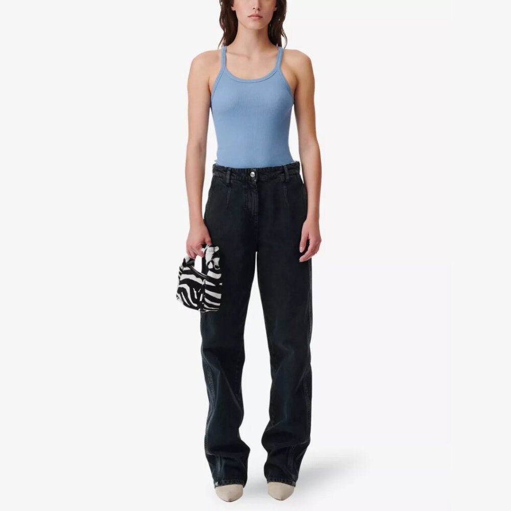 IRO Paris Ceaumar High‎ Rise Straight Leg Jeans Minimalist Capsule Denim Luxury